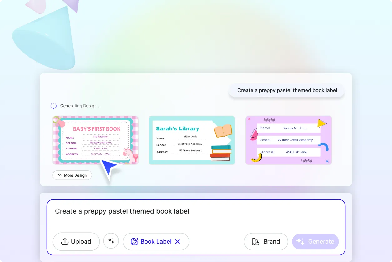 Free AI Book Label Generator, Free Book Label Maker Online
